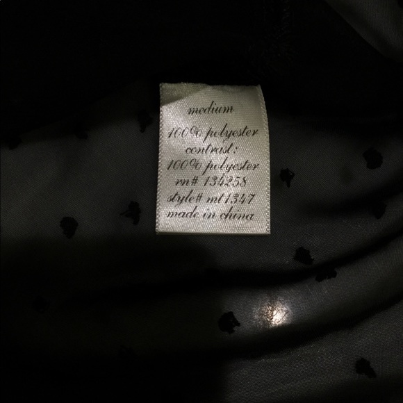 Shear black button down blouse - Picture 5 of 5